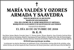 María Valdés y Ozores Armada y Saavedra